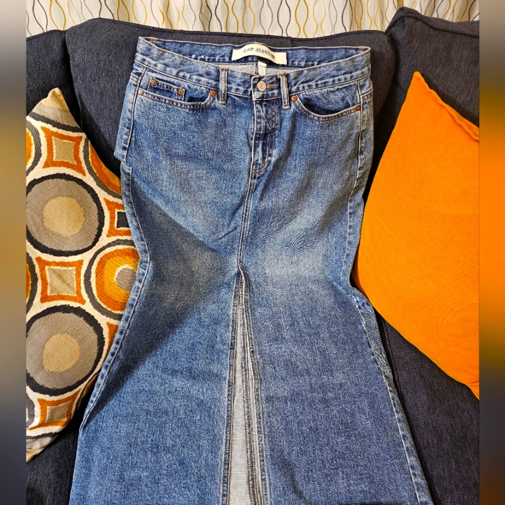 Vintage Gap long denim skirt